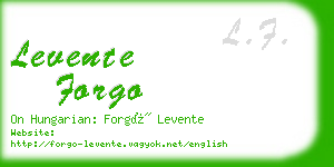 levente forgo business card